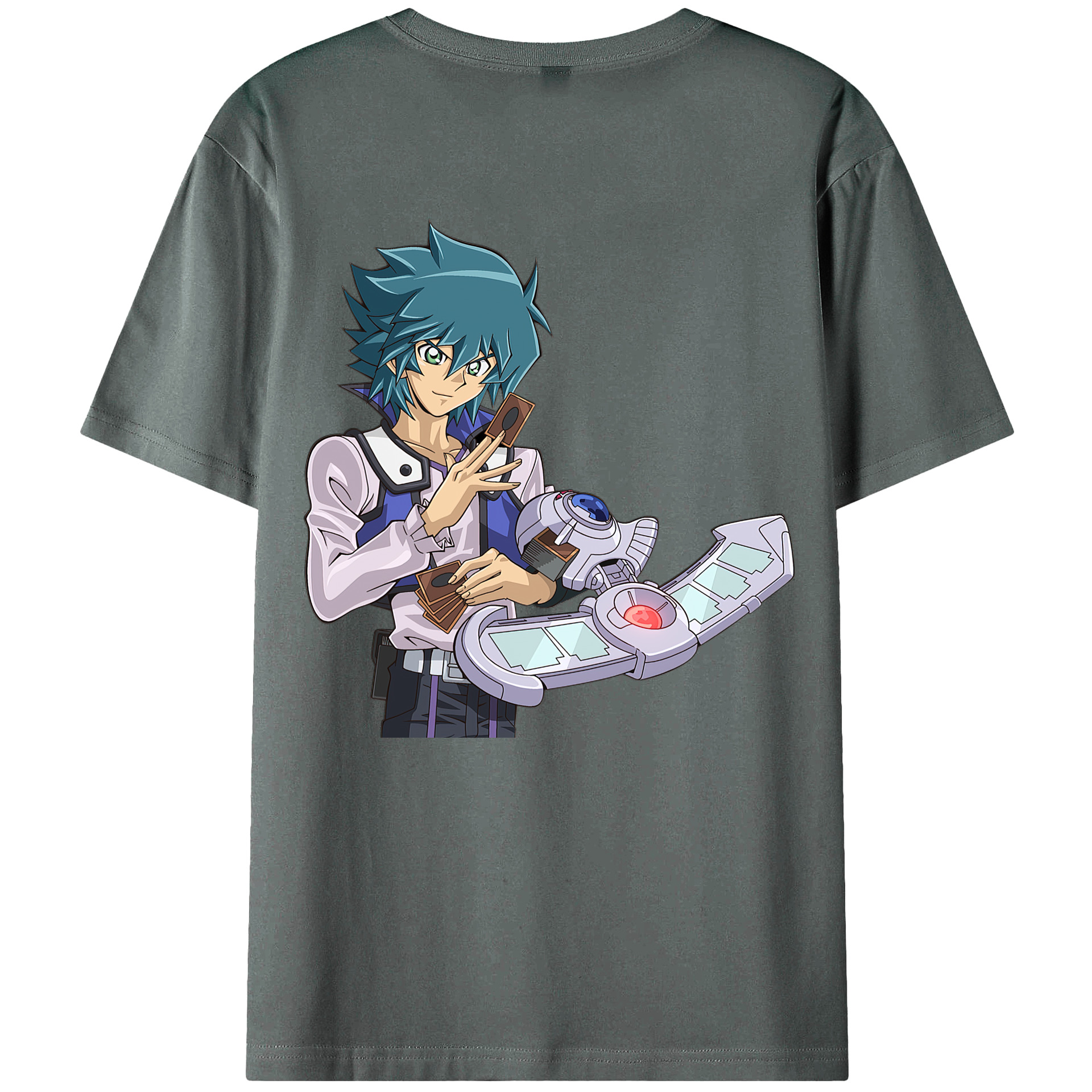（画像用） 遊☆戯☆王 Yu-Gi-Oh! 綿100％ メンズ半袖Tシャツ（バックプリント） 通気性